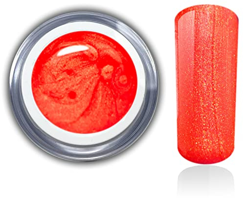 Farbgel Neon Pearl Watermelon Rot Orange UV Led Gel Nageldesign Nagelgel Gelnägel Nailart RM Beautynails 1er Pack (1x5ml)