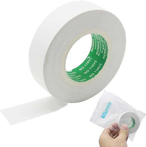 TAOSHENG Cinta aislante de PVC, 19 mm de ancho y 20 m de longitud, impermeable, fuerte, autoadhesiva, para aislar la reparación y proteger cables eléctricos, color blanco, 1 rollo