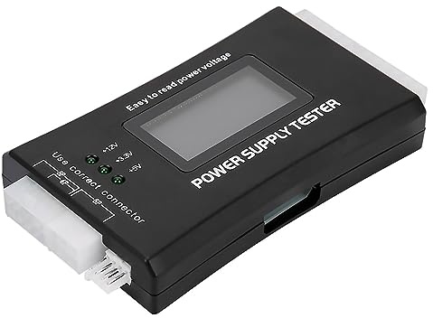 MOUDOAUER 20/24 Pin Computer PC Netzteil Tester mit LCD Display und Summer für ATX, ITX, BTX, PCI E, SATA, HDD