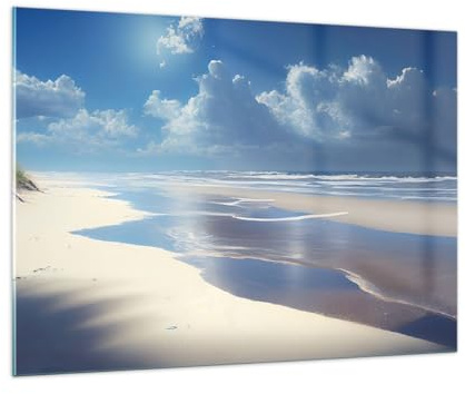 Moderno Quadro in Vetro 100x70 cm Stampe da Parete Paesaggi Marino - 5789