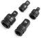 Lotbun Adaptador de vaso de impacto de 4 piezas, kit reductor de vaso de 1/2 a 3/8 | 1/4 a 3/8, Juego de vasos para destornilladores Makita, Milwaukee, Bosch