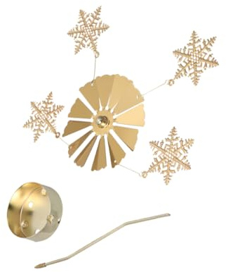 PRETYZOOM Revolving Romantic Candlestick Windmill Candle Holder Snowflake Candle Stand Rotating Tea Light Holder for Dining Table Party Decor