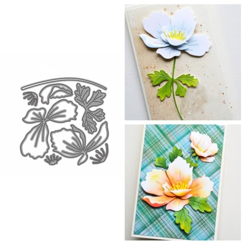 Sredwtk Blumen Blüten Stanzschablonen Blumen Metall Prägeschablonen Stanzformen Schneiden für DIY Karte Sammelalbum Scrapbooking Fotoalbum Deko Cutting Dies