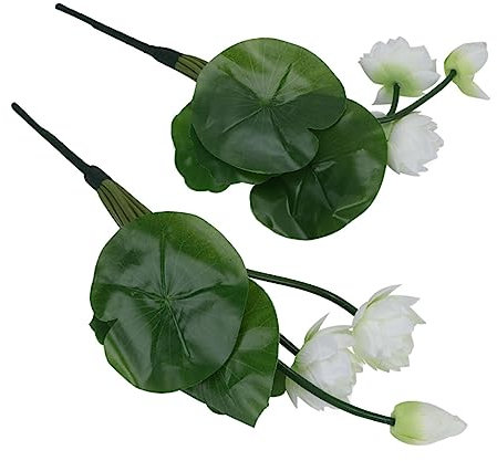 ABOOFAN Pack Simulierter Kleiner Lotus kunstpflanze kunstplflanze Seerose Blumenpflanze Lotusblumendekor Pflanzendekor Ornament Künstliche Lotusblumen Heimhandwerk Haushalt falscher Lotus