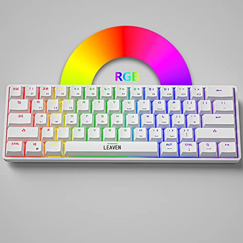 Teclado mecánico inalámbrico 60% retroiluminado 61 teclas teclado for juegos con interruptores azules for computadora portátil teclado iluminado accesorios for juegos Cool Stuff regalos for adolescent