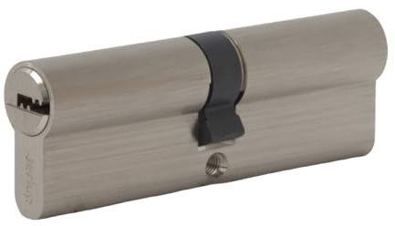 Jeriup 90mm(40/10/40) Replacement Euro Double Cylinder with 5 Keys (dimple), Copper Cylinder, Anti-Rust Corrosion Resistant, Suitable for Wooden, Composite, UPVC, Aluminium Doors with a Euro Profile.