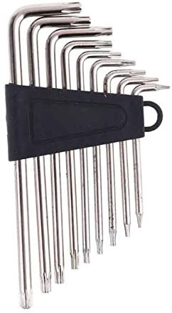 QXSJEDYCH Mini Llave Hexagonal, Llave Inglesa pequeña en Miniatura, Llave Allen, Juego de Llaves hexagonales de 9 Piezas, Herramienta de reparación Torx en Forma de L Llaves