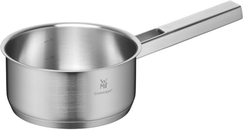 WMF Ultimate Cool Stielkasserolle 16cm ohne Deckel, Kochtopf klein 1,4l, Milchtopf Induktion, Cromargan Edelstahl matt, unbeschichtet, Induktions Topf mit Innenskalierung, spülmaschinengeeignet