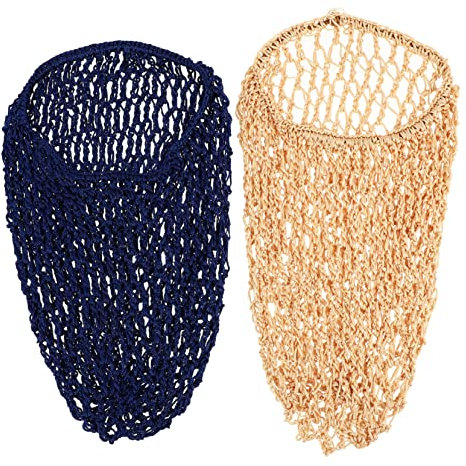 Yardenfun 2stücke Teiliges Haarnetz Schlafmütze Langlebiges Elastisches Haarschutznetz Lange Netzhaube Für Geschützten Haarschmuck Beim Schlafen Geeignet Für Damen Farben Und Khaki