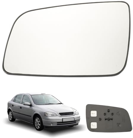 Anlseiod Passend für O-pel Astra G 1998-2004 Links Spiegelglas Ersatz,Beheizbares Spiegelglas Links Außenspiegel Glas,Spiegelglas Verstellbar Geeignet Asphärisch