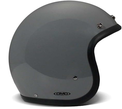 DMD Retro Crayon Grey Open Face Helm Jethelm Motorradhelm ECE22.06, S