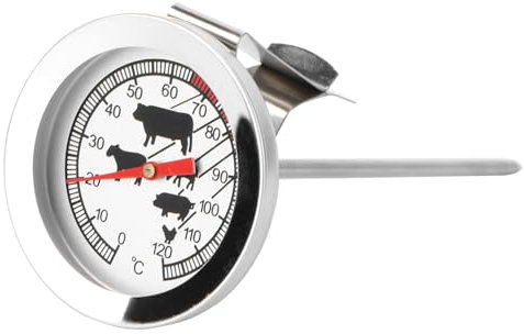 Cabilock 2 Stk Bimetall-thermometer Temperatur Zum Kochen Von Fleisch Fleischthermometer Lebensmittelgrill Küche Digitales Lebensmittelthermometer Wlan-thermometer Rostfreier Stahl Weiß