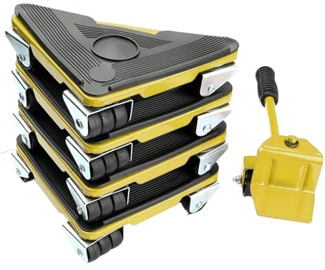 Outil de déménagement à poulie, chariot de meubles robuste avec roues rotatives à 360 degrés, élévateur de meubles pour un déplacement et un transport faciles, chariot à cadre en acier pour canapés