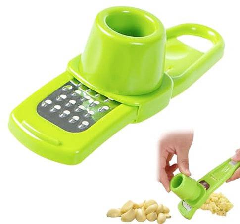 1PCS Garlic Grinder Garlic Press Garlic Mincer Garlic Colour Chopper Garlic Press Grinder Mini Garlic Crusher Essential Garlics Grinder Stainless Steel Garlic Chopper