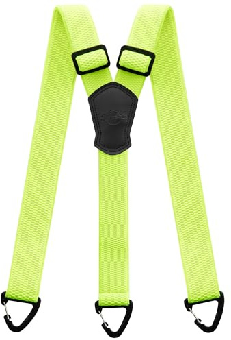 Kohentact Tirantes para Hombre Extra Resistentes de 3,8 cm de Ancho, Usables Bajo la Ropa, con 3 Presillas de Botón, Ideales para Pantalones de Trabajo, Pantalones de Esquí y Overoles