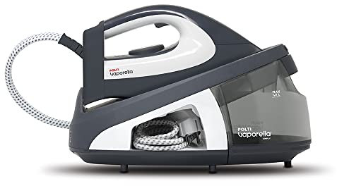 Polti Vaporella Simply VS10.12, steam generator iron with detachable 1.5 L water tank, max pump 6.5 bar, Eco function, Grey/white