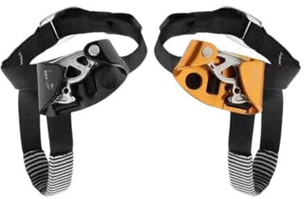 MotiveTech Bloccante per Piede con Fibbia di Regolazione Professionale per Attrezzatura da Arrampicata (100 kg) per Arrampicata su Roccia all'aperto e, Destra E Sinistra