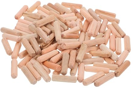 STOBAZA 100stücke Holzdübelstifte Aus Massivholz Für Möbelverbindungen Runde Holzstopfen Dübelstangen Für Bastelarbeiten Kleine Dübel Holzeinsätze Für Möbel Dübel Für Holzbearbeitung