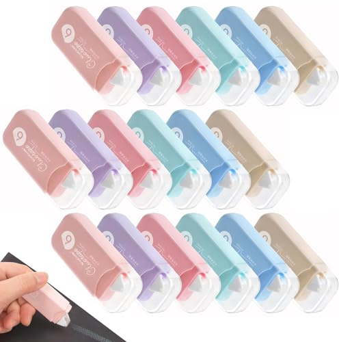 Kleberoller, 18er-Pack (0,6 cm x 4 m), Kleberoller Maus, Geeignet für Schule, Zuhause, Büro, Basteln, Karten, Tagebücher und Scrapbook Zubehör, Starke Haftung, Bequem und Praktisch-Foto Kleber