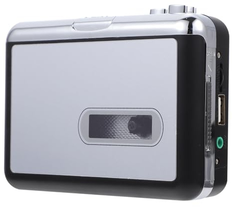 GARIOUANS Reproductor Cassette Personal Metálico con Conversor USB Grabación Directa Tarjeta Sin Batería para Digitalizar Audio Analógico