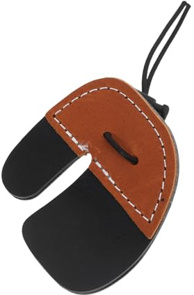 Hemobllo Protège-Doigts Cuir pour Tir à Arc Adulte Accessoire Professionnel Léger et Compact Protection pour Doigts et Joue