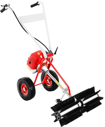 Spazzatrice a mano, 1250 W, 43 CC, spazzatrice per prato, scopa a benzina