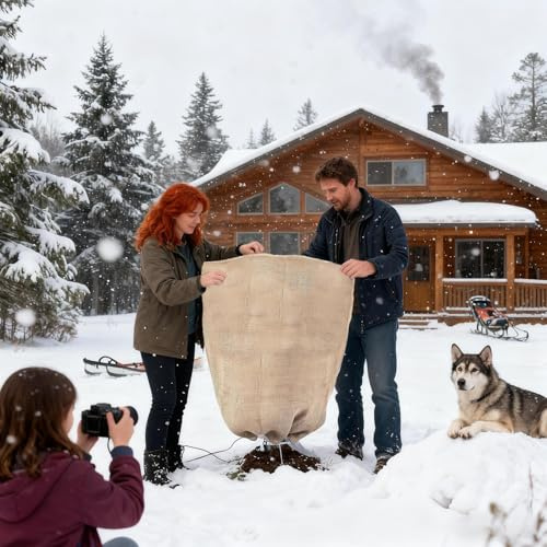 Copertura Per piante anti-gēlo | Sacco di Iuta Protezione Invernale | Copri-Albero con Laccio | Telo Anti- Riutilizzabile PEr Piante, Arbusti e Fiori da Esterno – Scudo Pesante Contro il Freddo p