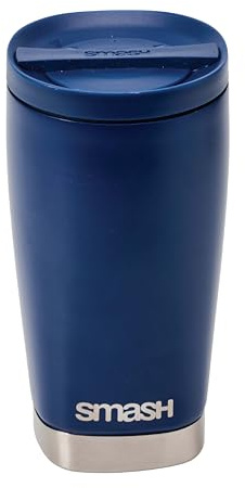 Smash Stainless Steel Twist & Lock Travel Coffee Mug 355ml/ 12 fl oz Navy | Double Wall | Lockable Lid | Stainless Steel | Get the matching Lunch Bag & Stainless Steel Water Bottle