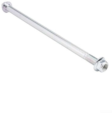 Dolvitrny Stahl-Achse 180–250 mm für E-für-Fahrrad-Vorderrad-Ersatz, 12 mm Steckachsenadapter für Fett, Vorderradnabe, silberfarben, elektrisch für Radachse (12 x 260 mm)