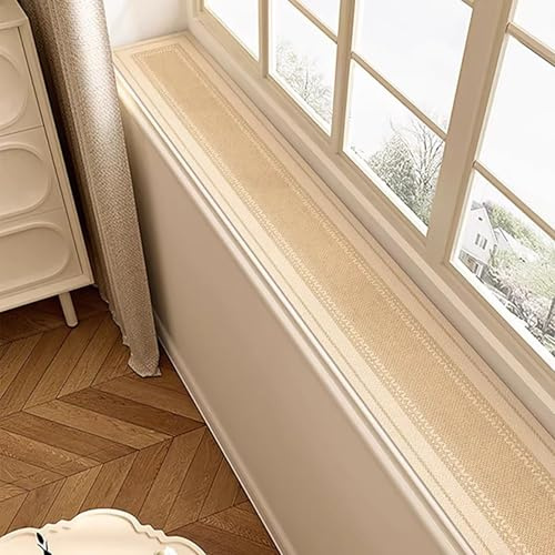 Tappetino per Davanzale Cuscino Antiscivolo per Davanzale Interno, Tagliabile, Tappetino Antipolvere per Finestre a Bovindo, Tappetino Protettivo per Davanzale del Balcone(Style A,160x15cm(63x6in))