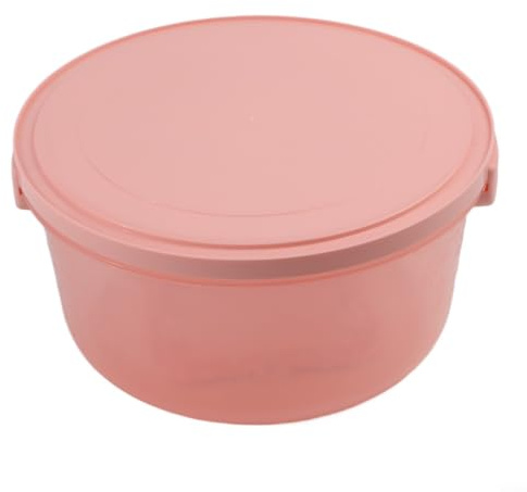 Contenitore per torte con manico, contenitore ermetico per torte da 30 cm, coperchio trasparente con serratura, base reversibile per servire, contenitore per alimenti in plastica rosa
