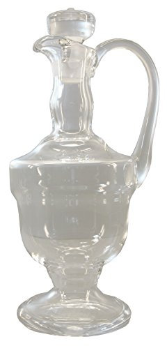 Carafe en verre avec bouchon en cristal – Hauteur : env. 25,5 cm.