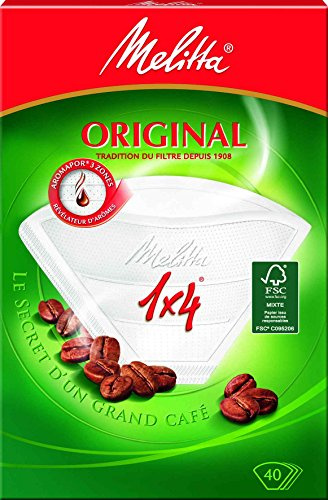 Melitta, Original, Packung 40 Filter, 1 x 4 – [4 Stück]