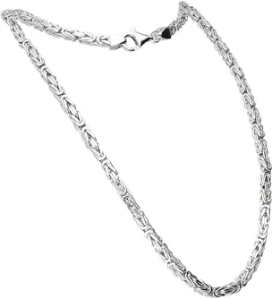FILANGO Halskette 925er Silber Königskette rhodiniert/vergoldet Silberfarben Länge: 50cm | Stärke: 5mm