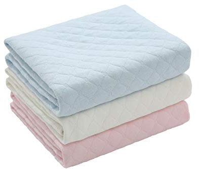 Alumuk Baby Infant Wasserdicht Matte Wickelauflage Wickelunterlage - Ökologische Baumwolle Atmungsaktiv Waschbar Wiederverwendbare Windel Matte,3 Stück in Paket (60x70 cm (3er Pack))