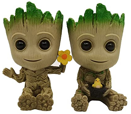 Leegicst Groot Treeman Pflanzer Blumentopf - Flower Tree Man für Pflanzen crood Blumentopf - Stiftköcher Crafts Figur Wohnkultur(A)