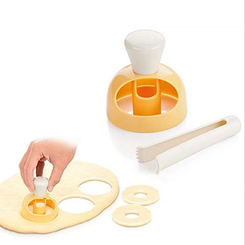 Jiexue Baking Pastry Tools Donut Doughnut Mould DIY Fried Donut Maker Cutter for Kitchen Bakery