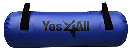 Yes4All Stora Aqua Väskor för träning 80 pund – Ultimate Core vattenvikter Aqua Bag – bärbar stabilitet fitness – perfekt smidighet, hållbarhet inomhus och utomhus – mörkblå