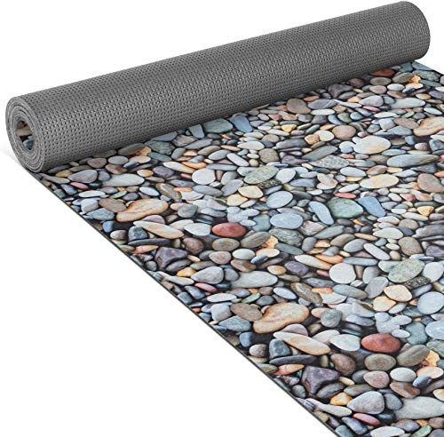 ANRO Küchenläufer Teppich Läufer gewebt Muster Kiesel Steine 65x200cm Viele Größen/Muster