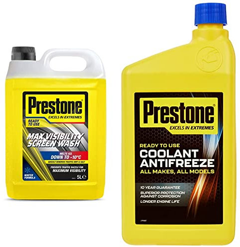 Prestone PSCW0029A Winter Screenwash, 5 Litre LOYAF2100LGBA Coolant/Antifreeze - Ready to Use 1lt