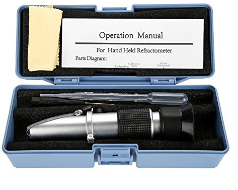 TOPINCN Refraktometer Salinometer, Meerwasser-Salzgehaltsmesser Aquariumoptik Refraktometer Temperatur ATC Digital 0-10% Aquarium Meerwasser Pool Tank Sole Meeresfischhaltung Hydrometer Messwerkzeug