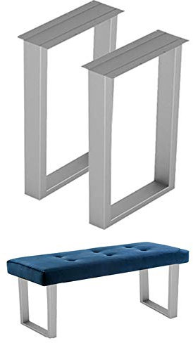 DuANgu 2 Stück Bankbeine Metall, Modern Industrial Steel bankgestell, DIY M?Bel Tischkufen, H?he 30 / 40cm, Schwarz, Gold, Silber