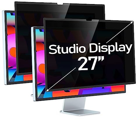 FILMEXT [2-Pack][2022 New] 27 inch Privacy Screen for Monitor Compatible with Apple Studio Display 27 Only,Removable Computer Monitor Privacy Screen Shield Anti Blue Light Filter