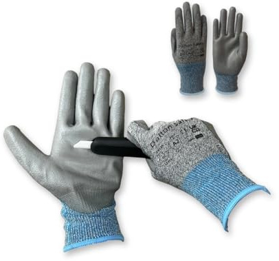 Dalton Safety Pair Of XXL Cut Resistant Level 3 Work Gloves, HPPE Knitted Cuff, PU Coated Palm & Fingertips. Perfect For General Duty, Gardening, Glass Cutting & Sheet Metal Handling