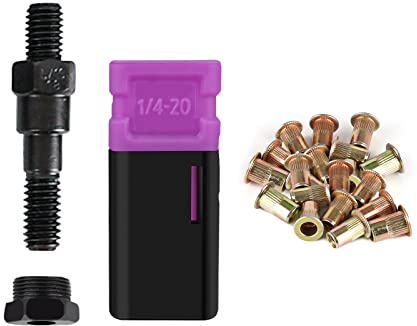 NEXTACK Rivet Nut Tool Swappable Mandrel Kit 1/4-20 & 20 Nutserts