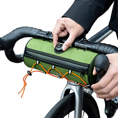 ROCKBROS Road to Sky Fahrrad Lenkertasche Vordertasche 1,5L Wasserabweisend | Fahrradtasche Reflektierend für Mountainbikes, Rennräder, Citybikes Grün