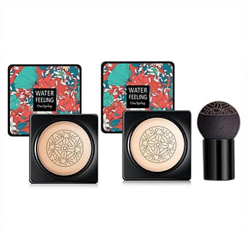 Air Cushion Foundation, Pilzkopf Luftkissen Liquid Foundation,CC Creme Flüssige Foundation Make up Grundierung,Gleichmäßiger Hautton für Alle Hauttypen