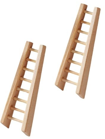 SAFIGLE 4 Stück Mini-treppe Rustikale Deckenleiter Haushaltswaren Dekor Artikel Möbel Mini-zubehör Möbeltreppenmodell Mini-Puppen Tortendekorationen Antike Wohnkultur Miniatur Holz Kuchen