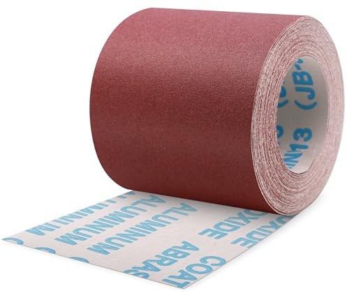 ZEHIQ Schleifpapier Rolle 100mm x 10m 150 Körnung Holz Metall Farbe | Schleifrolle 100mm x 10m, flexible Papierrolle, Rollenformat, zuschneidbar, für Holz Metall Lack Schleifarbeiten