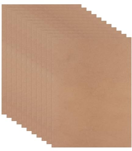 ASelected 10Pcs A3 MDF Wood Boards 2Mm Medium Density Fiberboard,MDF Blank Sheets for Crafts,Laser Engraving, Painting, Home Decor, DIY Projects, Modelling, Drawing, Fretwork (420X300MM)
